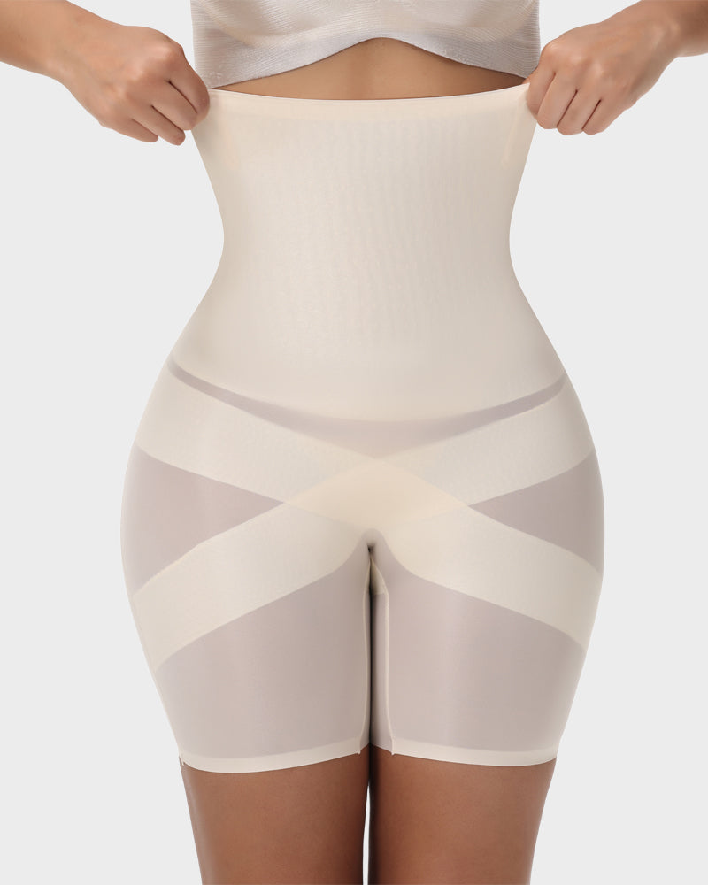 High-Waist Cross Compression Shaping Shorts Main image