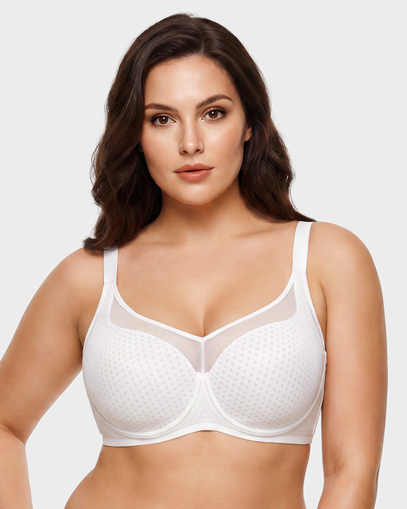 Honeycomb™  Mesh Underwire Minimizing Bra Main image