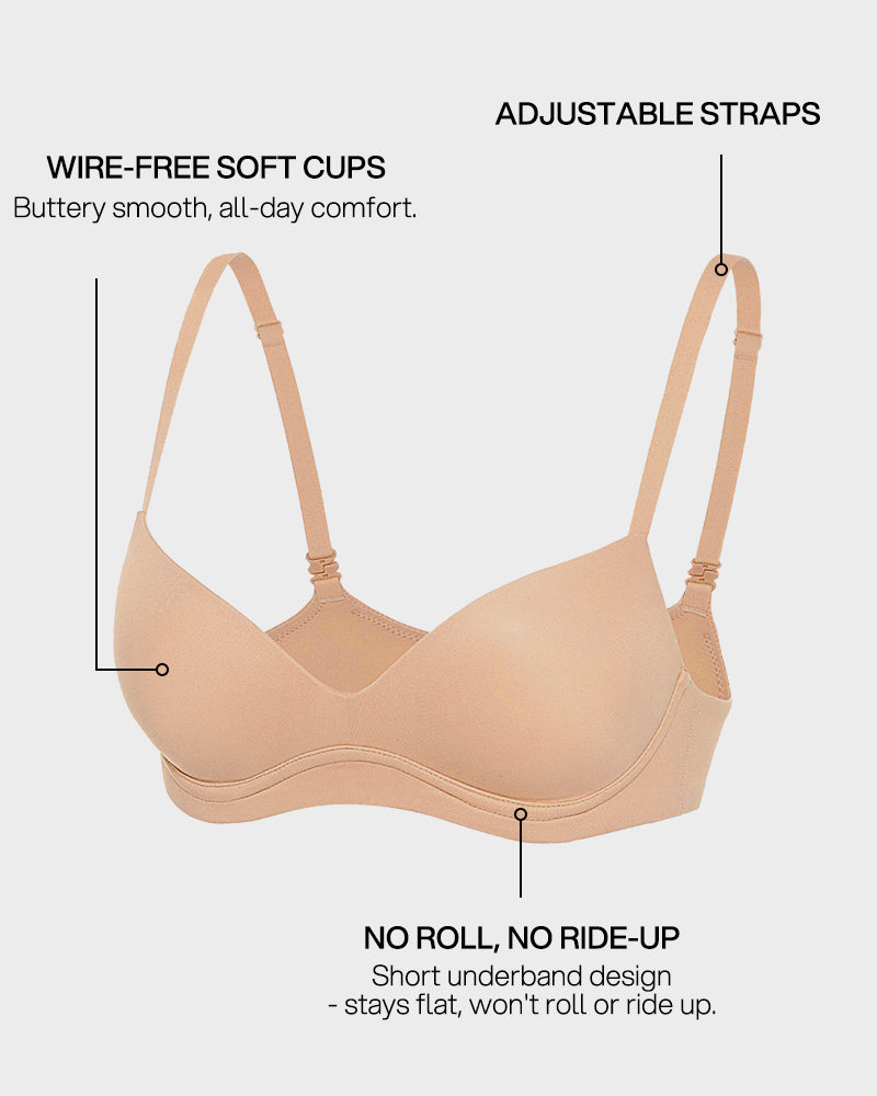 No Underwire Push-Up Plunge Bra Secondary image