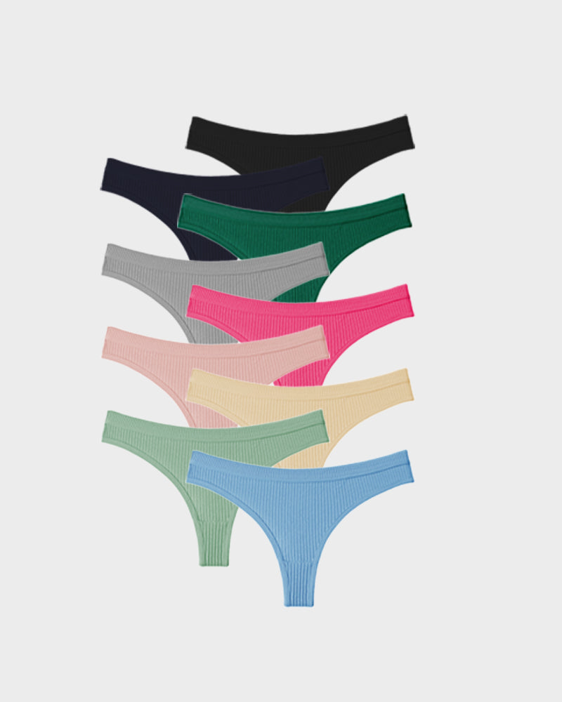 Seamless Low-Rise Cotton Thong Panty (9 Pack) Main image
