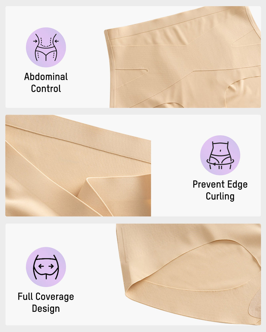 Seamless X-Shaping High-Waist Panties (6 Pack)