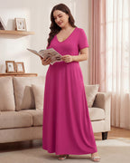 Slimming Maxi Lounge Dress with Pockets