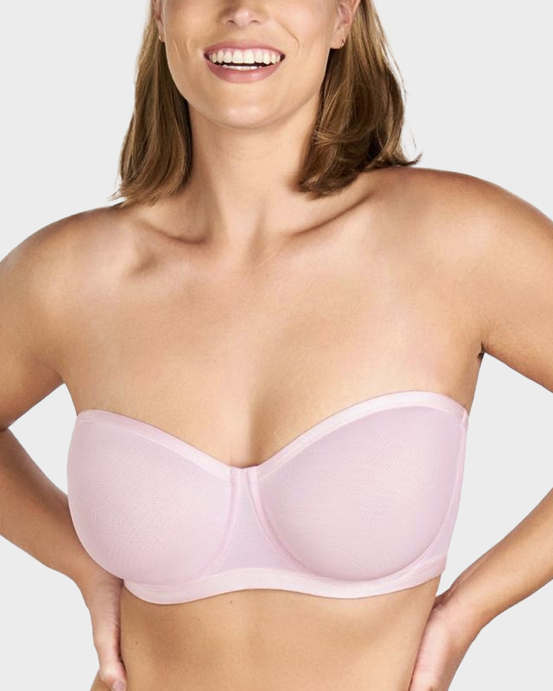 Strapless Mesh Underwire Balconette Bra Main image