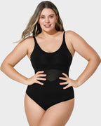 Criss-Cross Mesh Sculpting Bodysuit